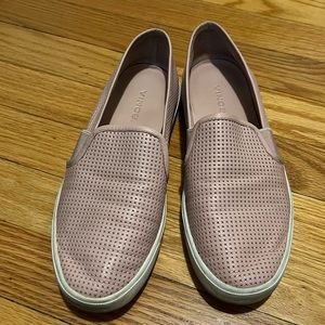 Vince Perforated Blair leather slip on sneaker - rose pink, size 6.5